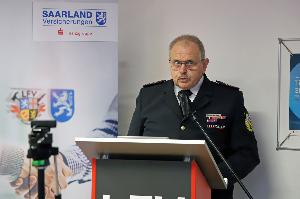 Bild: In eines von zwei Vizepräsidentenämter gewählt wurde Gerhard Sauer. Er hatte dieses Amt schon in der zurückliegenden Wahlperiode inne. (Foto: Christopher Benkert (Landesfeuerwehrverband Saarland e.V.))