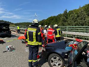 Bild: Verkehrsunfall auf der Autobahn A1