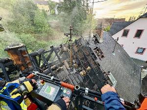 Bild: Wohnhausbrand in Dirmingen (Foto: THW OC Illingen / Kupplich-Brittnacher)