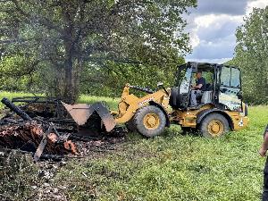 Bild: Brand einer Stallung in Dirmingen
