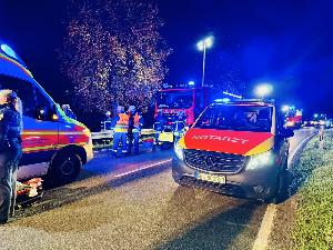 Bild: Schwerer Verkehrsunfall auf der L112 bei Wustweiler – Fahrer schwer verletzt