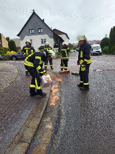 Bild: Verschmutzte Fahrbahn in der Paul-Marien-Straße