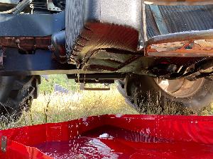 Bild: Auslaufender Dieselkraftstoff am Solarpark in Dirmingen