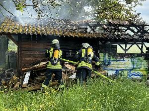 Bild: Brand einer Stallung in Dirmingen