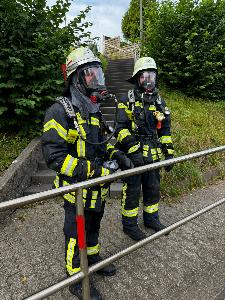 Bild: Dachstuhlbrand in der Illtalstraße