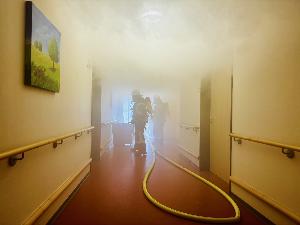 Bild: Große Evakuierungsübung im Haus Hubwald