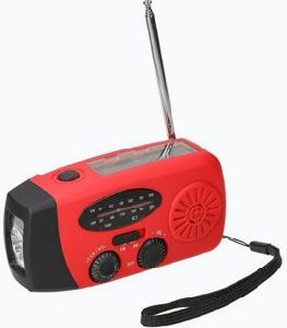 Bild: ….. Möglichkeit der Informationsgewinnung in der Krise, hier mit einem Kurbelradio (Quelle: bbk), …..