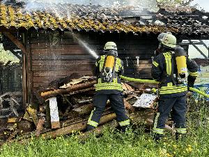 Bild: Brand einer Stallung in Dirmingen