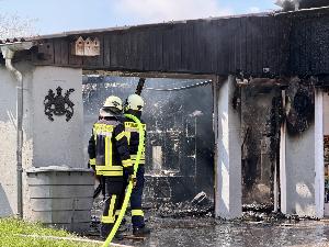Bild: Brand einer Garage in der Jägerbergstraße