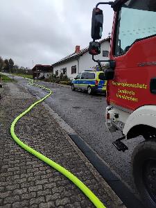 Bild: Brand von Unrat 'Zum Hirschberg'