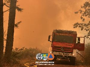 Bild: Waldbrand im Hosterwald: 78 Stunden gemeinsam gegen die Flammen