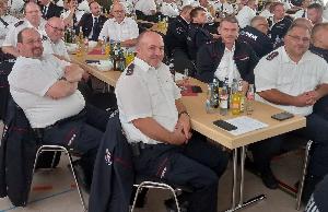 Bild: Teilnehmer aus Eppelborn: Stefan Rein (LB Wiesbach), Thomas Theis (LB Macherbach), Jochen Couturier (LB Eppelborn), Thorsten Fuchs (stellv. Wehrführer), Thomas Bastuck (LB Hierscheid-Humes), Andreas Groß (Wehrführer), nicht auf dem Bild Frank Bonner (LB Bubach-Calmesweiler)