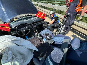 Bild: Verkehrsunfall auf der Autobahn A1