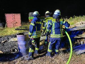 Bild: Brand von Unrat auf dem Hirschberg