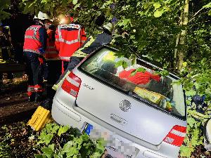 Bild: Schwerer Verkehrsunfall auf der L112 bei Wustweiler – Fahrer schwer verletzt