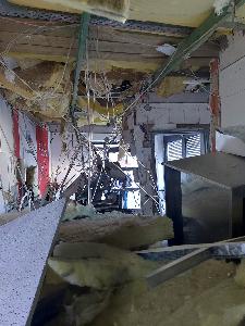 Bild: Große Schäden im Inneren des Gebäudes