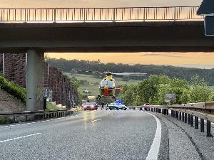 Bild: Verkehrsunfall auf der Autobahn A1 zwischen den Anschlussstellen Eppelborn und Illingen