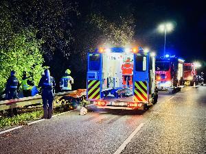 Bild: Schwerer Verkehrsunfall auf der L112 bei Wustweiler – Fahrer schwer verletzt