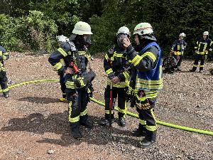 Bild: Brand einer Werkstatt in der Ortsmitte von Eppelborn