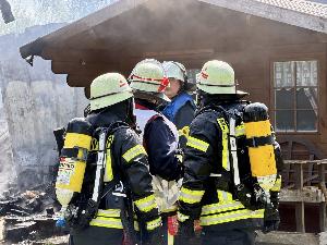 Bild: Brand einer Garage in der Jägerbergstraße